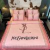 Yves Saint Laurent Pink Inspired Bedding Set