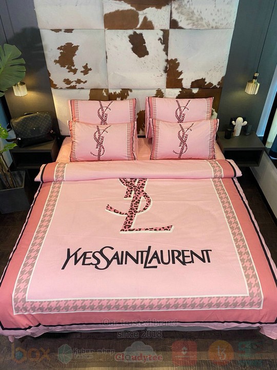 Yves Saint Laurent Pink Inspired Bedding Set Yves Saint Laurent Pink Inspired Bedding Set