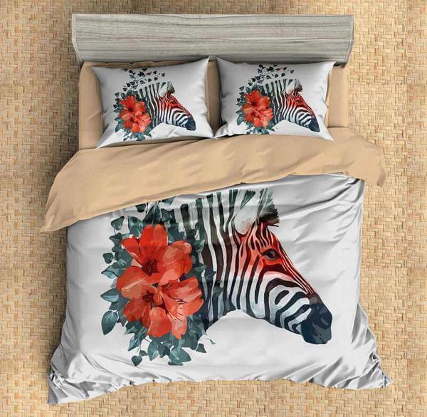 Zebra Duvet Cover and Pillowcase Set Bedding Set Zebra Duvet Cover and Pillowcase Set Bedding Set
