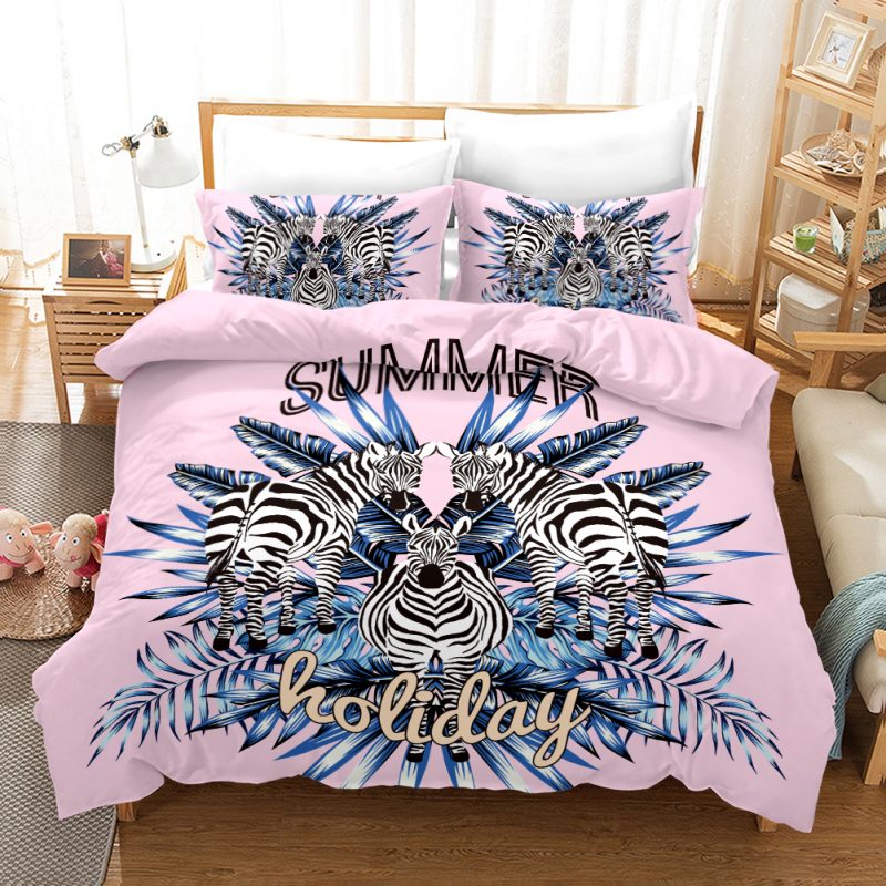 Zebra Horse Summer Holiday Duvet Cover and Pillowcase Set Bedding Set Zebra Horse Summer Holiday Duvet Cover and Pillowcase Set Bedding Set