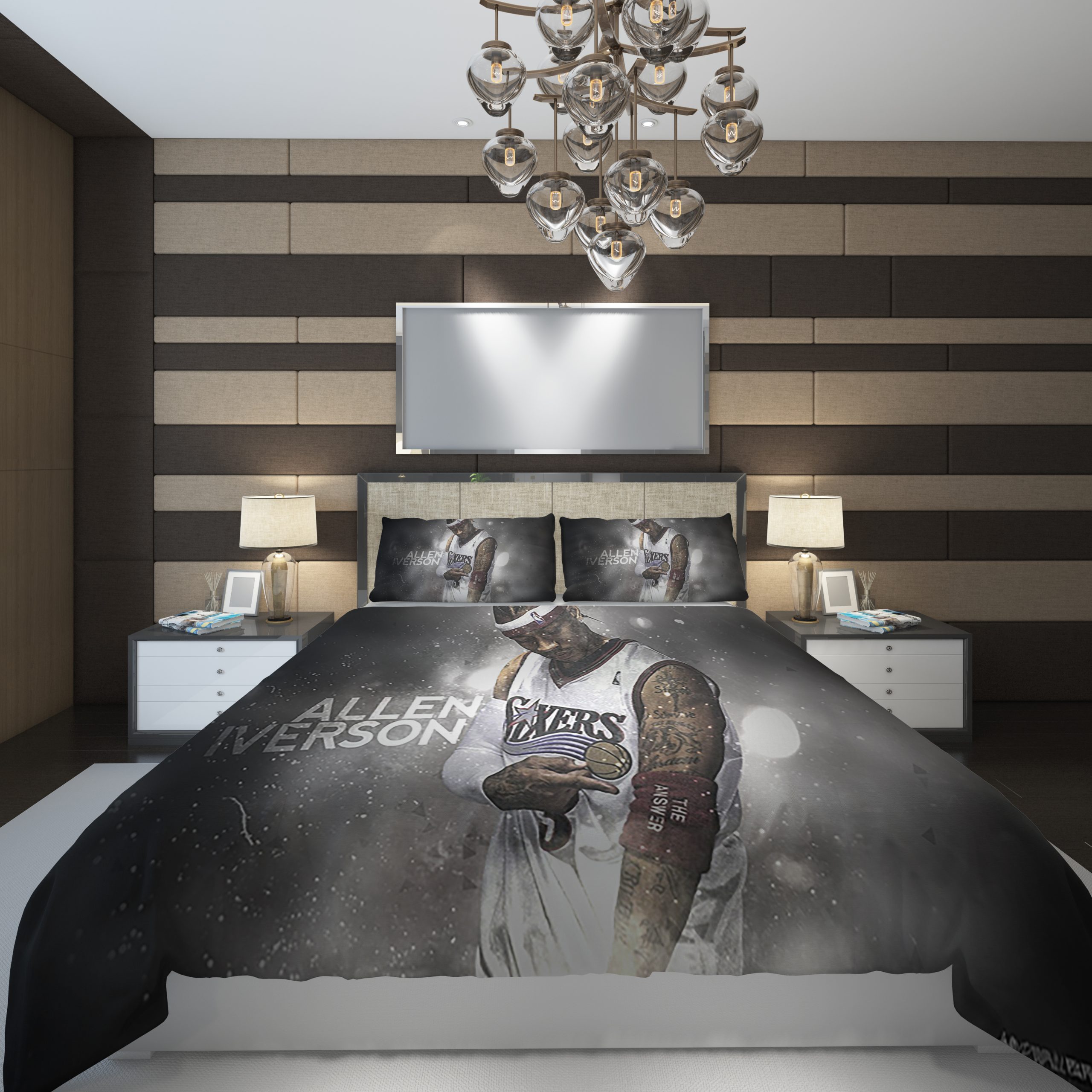 allen iverson NBA Basketball ize Duvet Cover and Pillowcase Set Bedding Set allen iverson NBA Basketball ize Duvet Cover and Pillowcase Set Bedding Set