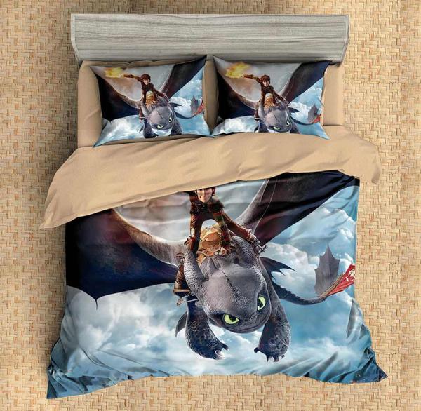 ize How To Train Your Dragon Duvet Cover and Pillowcase Set Bedding Set ize How To Train Your Dragon Duvet Cover and Pillowcase Set Bedding Set