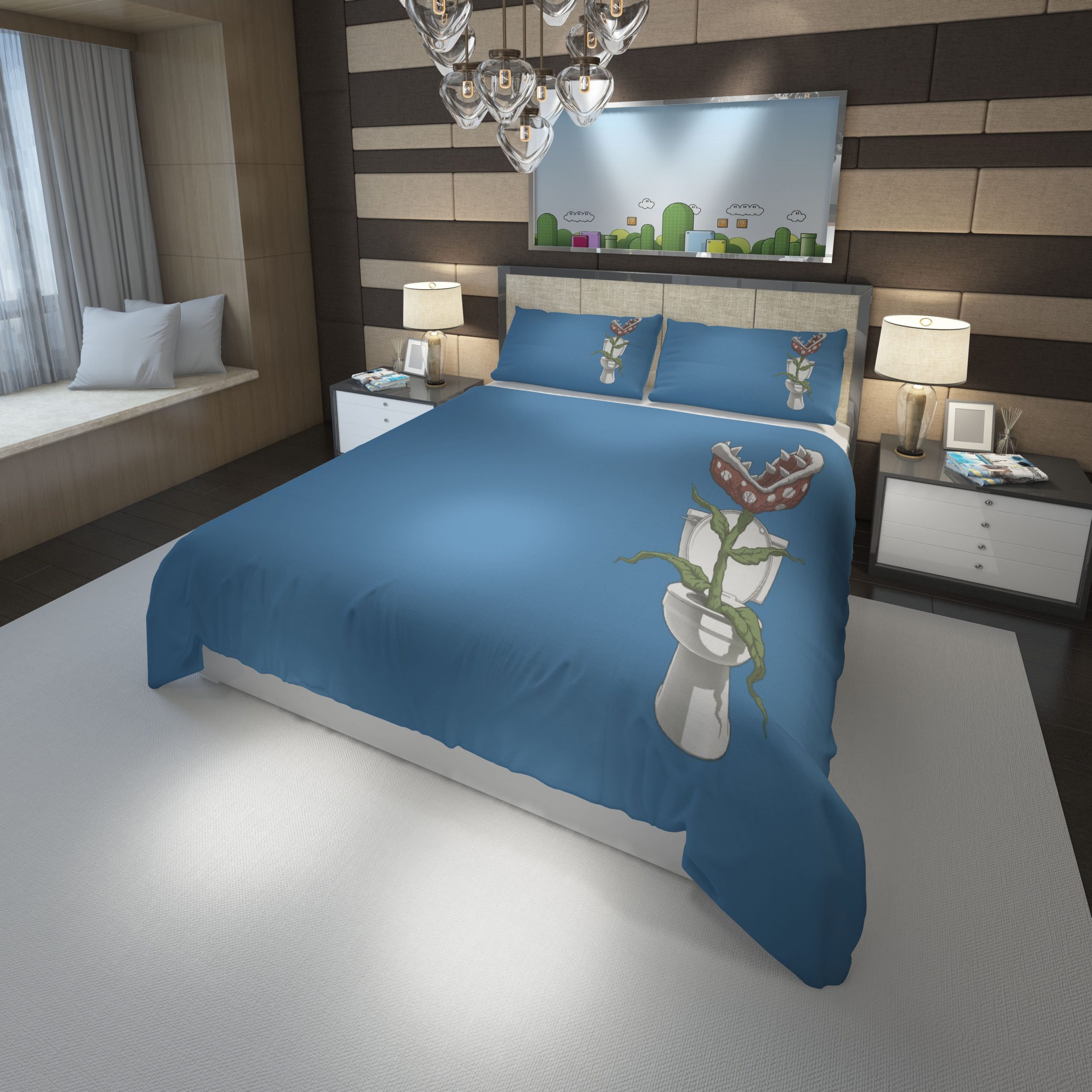 minimalism Super Mario Bross 1 Duvet Cover and Pillowcase Set Bedding Set minimalism Super Mario Bross 1 Duvet Cover and Pillowcase Set Bedding Set