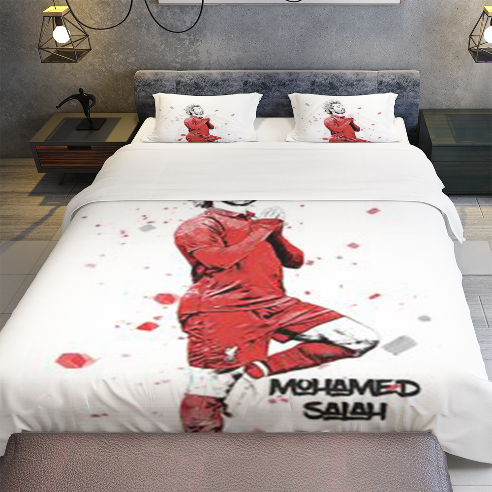 mohamed salah liverpool duvet cover and pillowcase bedding set 2 mohamed salah liverpool duvet cover and pillowcase bedding set 2